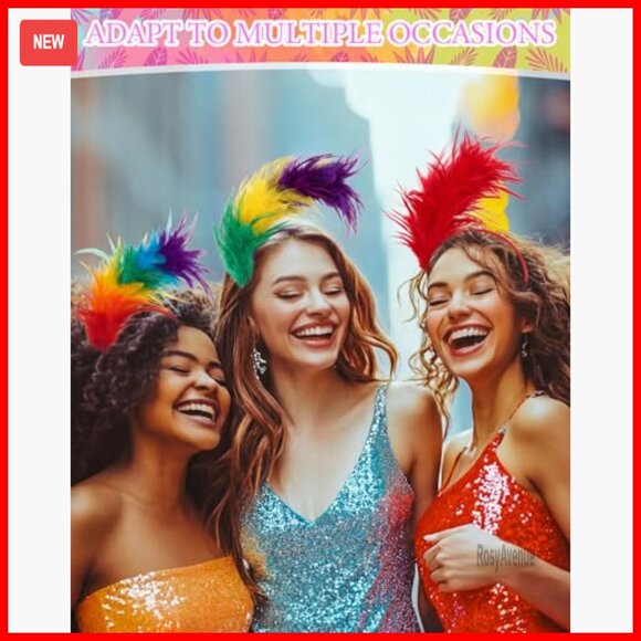 12-Piece Feather Fascinator Headbands for Women, Lightweight & Handmade main image 5